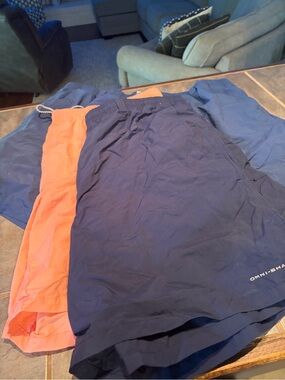 Columbia PFG  Men's Navy, New Bkue and Orange Swim Trunks- 3X Bundle